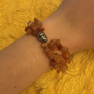 Hand made orange Carnelian stone bracelet
